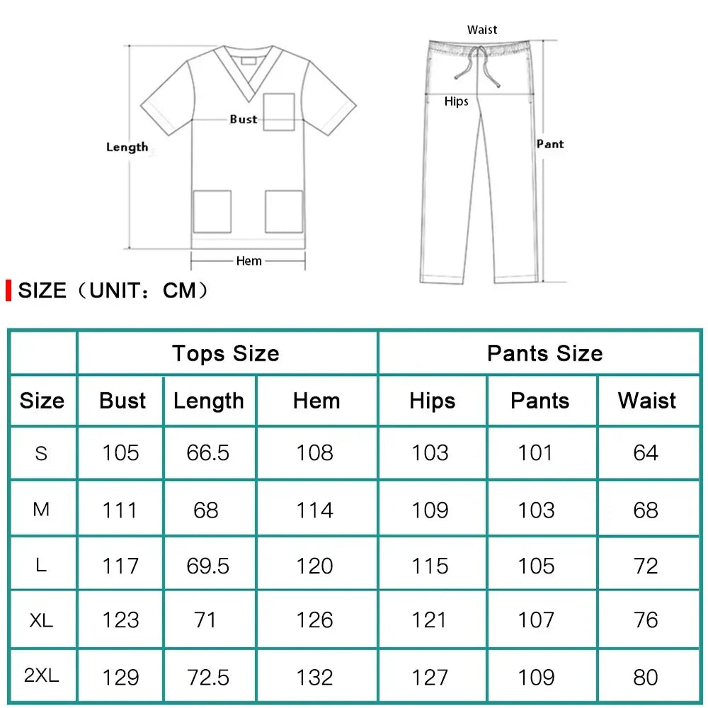 Women's Medical Uniform Elastic Scrub Set